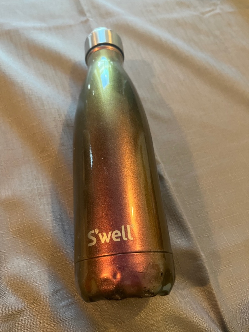 S'well Iridescent Green and Orange Stainless Steel Bottle